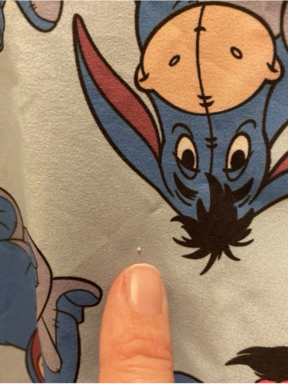 Disney Light Blue Eeyore Print Scrub Top - Picture 7 of 14